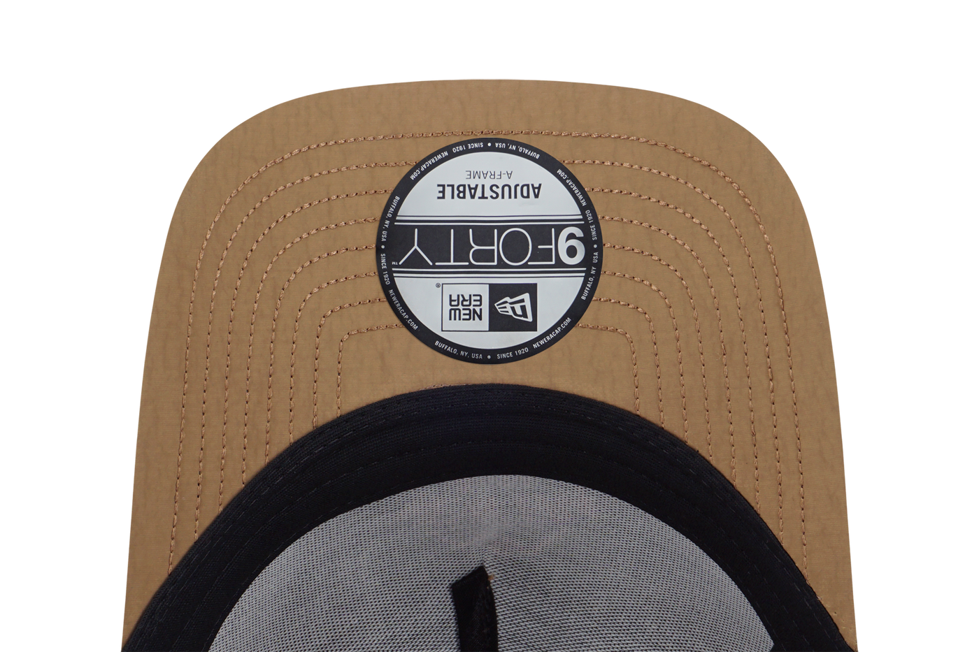 NEW ERA OUTDOOR NATURAL LOGO KHAKI 9FORTY AF TRUCKER CAP