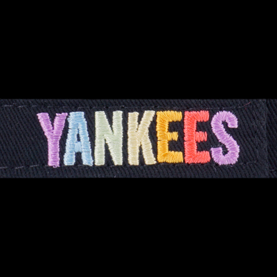 NEW YORK YANKEES LIGHT RAINBOW LAYERED LOGO BLACK 9TWENTY CAP