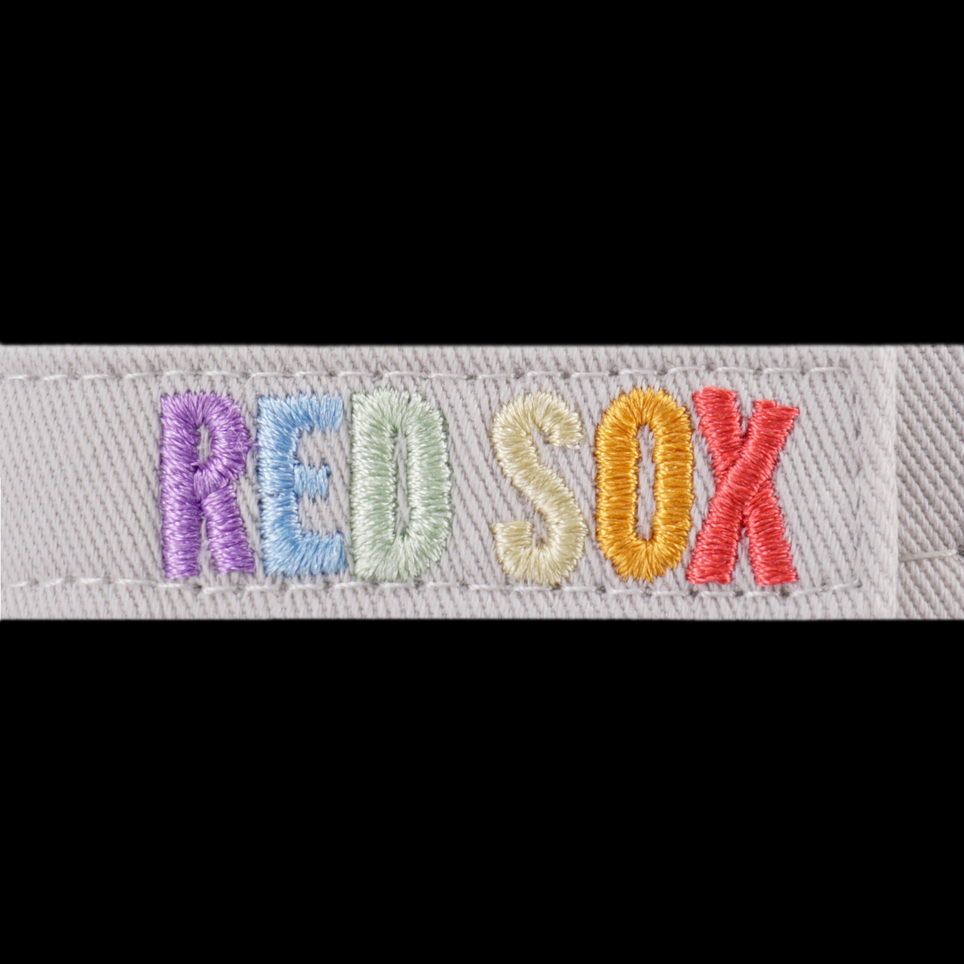 BOSTON RED SOX LIGHT RAINBOW LAYERED LOGO IVORY 9TWENTY CAP