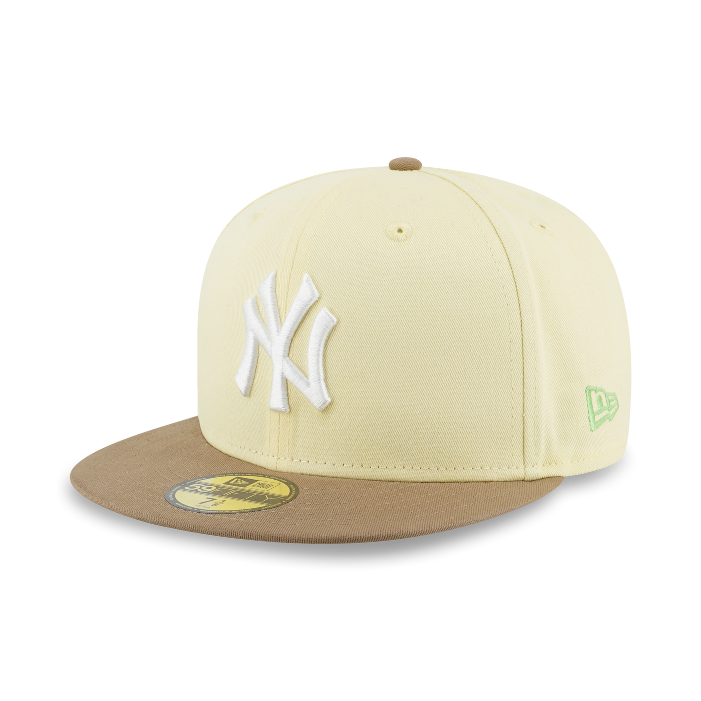 59FIFTY PACK - LEMON TEA NEW YORK YANKEES COOPERSTOWN KHAKI VISOR BABY YELLOW 59FIFTY CAP