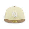 59FIFTY PACK - LEMON TEA NEW YORK YANKEES COOPERSTOWN KHAKI VISOR BABY YELLOW 59FIFTY CAP