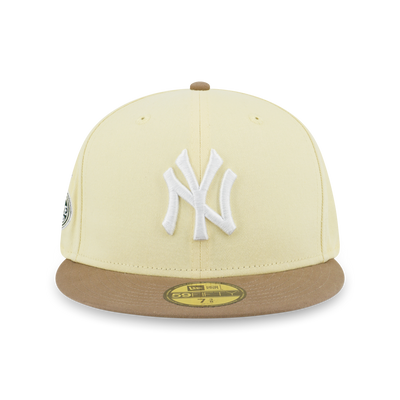 59FIFTY PACK - LEMON TEA NEW YORK YANKEES COOPERSTOWN KHAKI VISOR BABY YELLOW 59FIFTY CAP