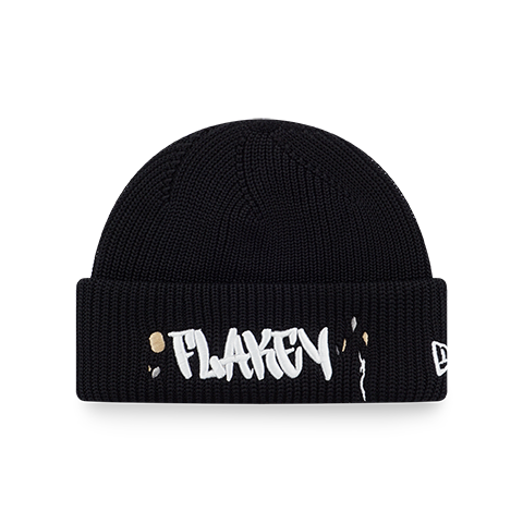 NEW ERA X FLAKEY (FRANKIE) BLACK KNIT SKULLY