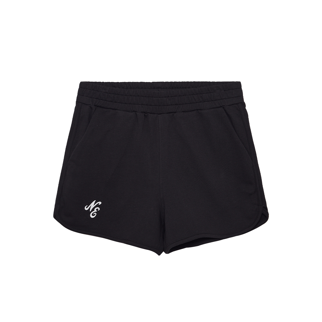 NEW ERA ESSENTIAL HEATHER BLACK WOMEN KNIT SHORTS