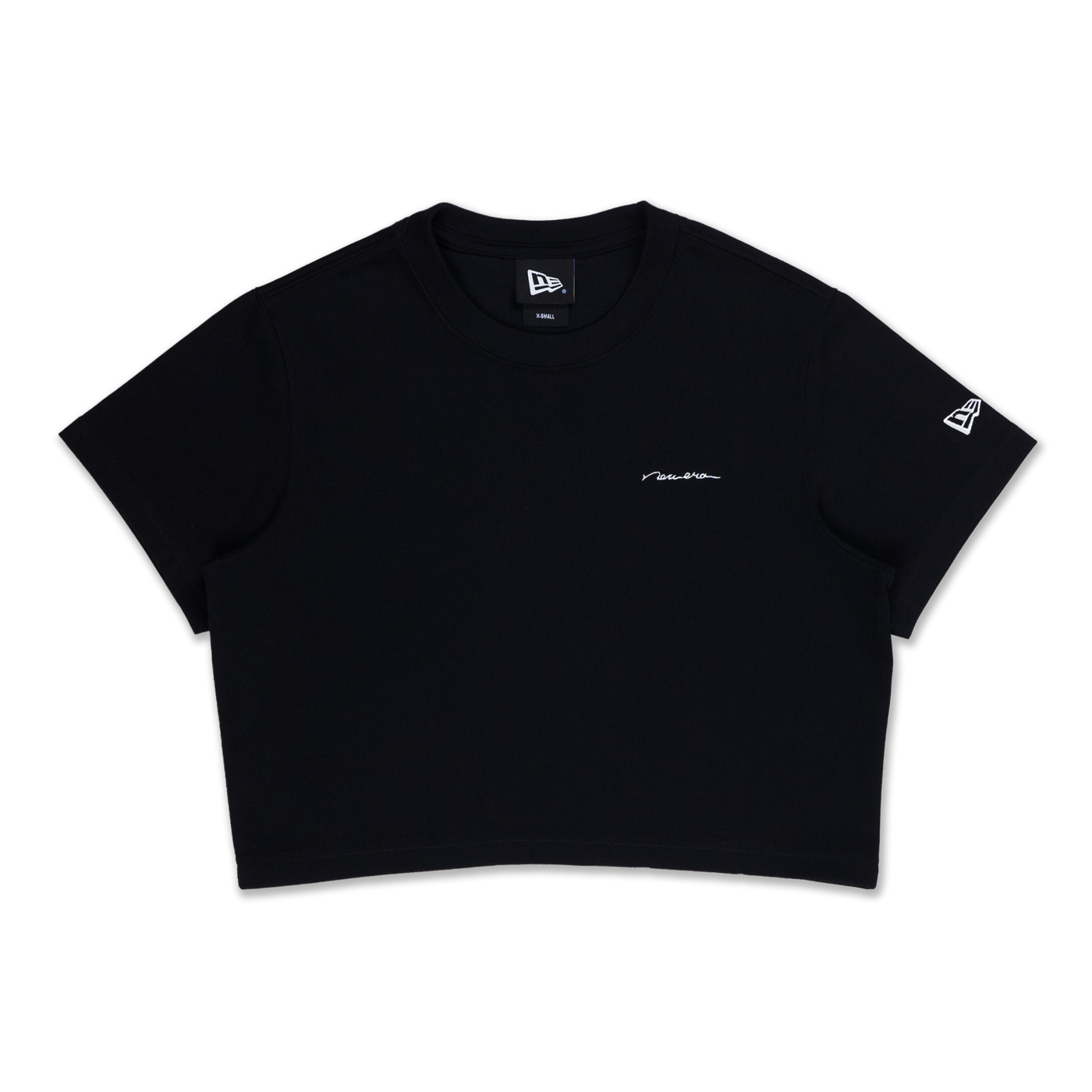 NEW ERA BASIC BLACK WOMEN CROP TEE