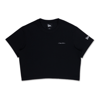 NEW ERA BASIC BLACK WOMEN CROP TEE