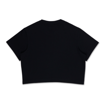 NEW ERA BASIC BLACK WOMEN CROP TEE