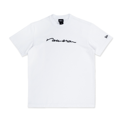 NEW ERA SCRIPT LOGO WHITE SHORT SLEEVE T-SHIRT