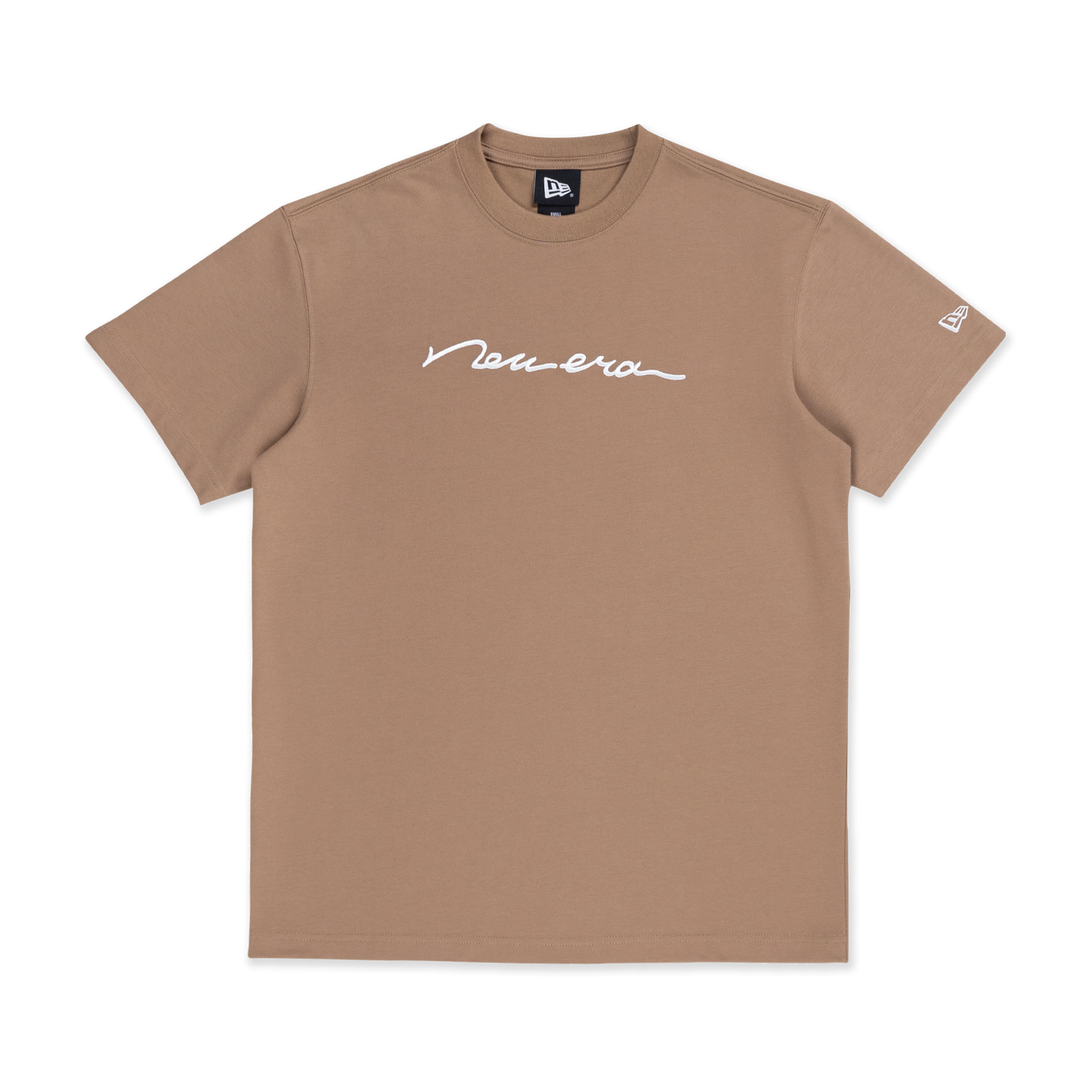 NEW ERA SCRIPT LOGO KHAKI SHORT SLEEVE T-SHIRT