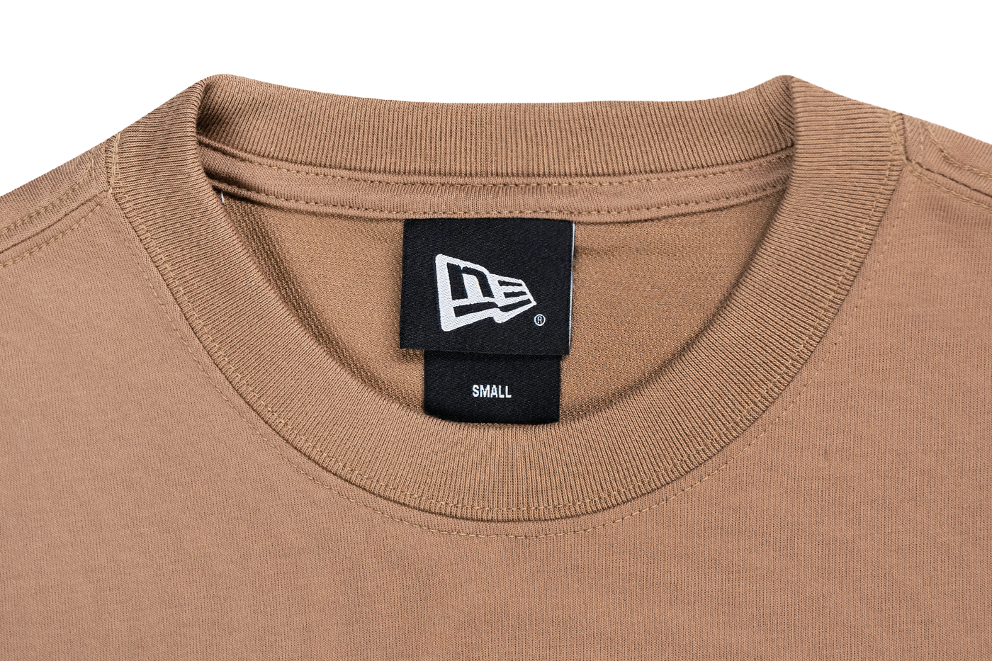 NEW ERA BOX LOGO KHAKI SHORT SLEEVE T-SHIRT