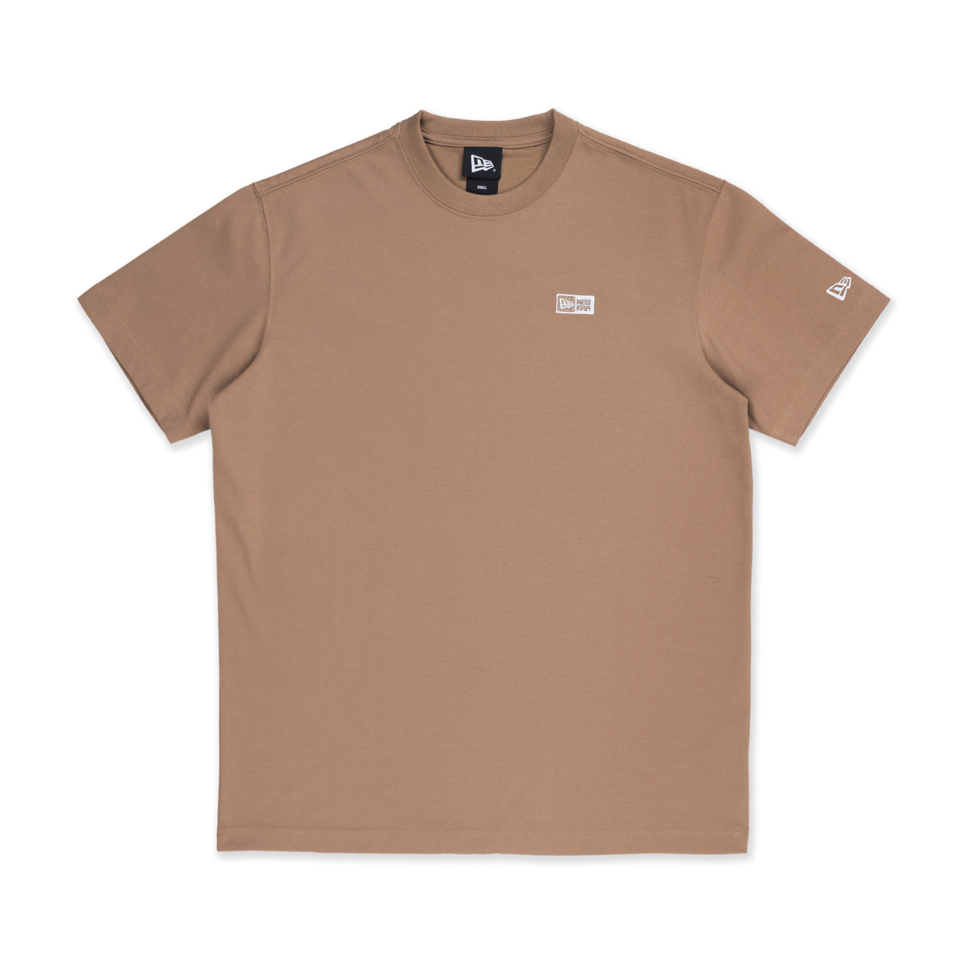 NEW ERA BOX LOGO KHAKI SHORT SLEEVE T-SHIRT