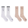 NEW ERA BASIC 2 PACK WHITE AND OAT MILK SOCKS