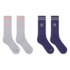 NEW YORK YANKEES COLOR ERA 2 PACK DOLPHINE GRAY AND PURPLE SOCKS