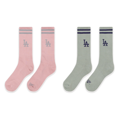 LOS ANGELES DODGERS COLOR ERA 2 PACK DIRTY ROSE AND EVEREST GREEN SOCKS