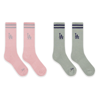 LOS ANGELES DODGERS COLOR ERA 2 PACK DIRTY ROSE AND EVEREST GREEN SOCKS