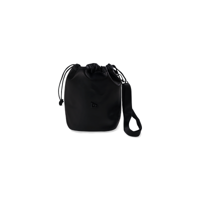 NEW ERA DARK 90S BLACK PU LEATHER BENTO DRAWSTRING BAG