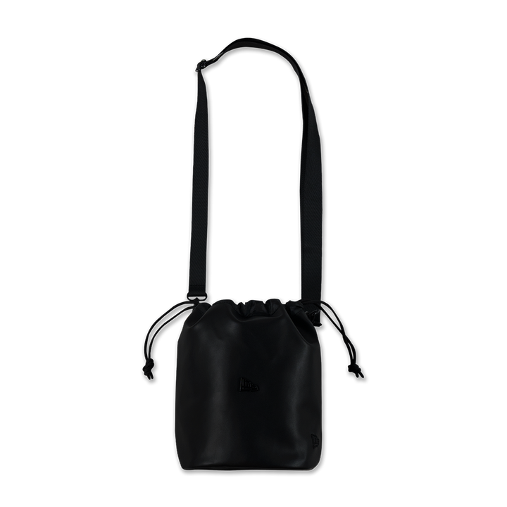 NEW ERA DARK 90S BLACK PU LEATHER BENTO DRAWSTRING BAG – New