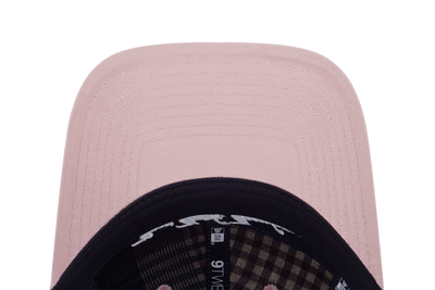 NEW YORK YANKEES PREPPY DIRTY ROSE VISOR DIRTY PINK MULTI CHECKER 9TWENTY SMALL CAP