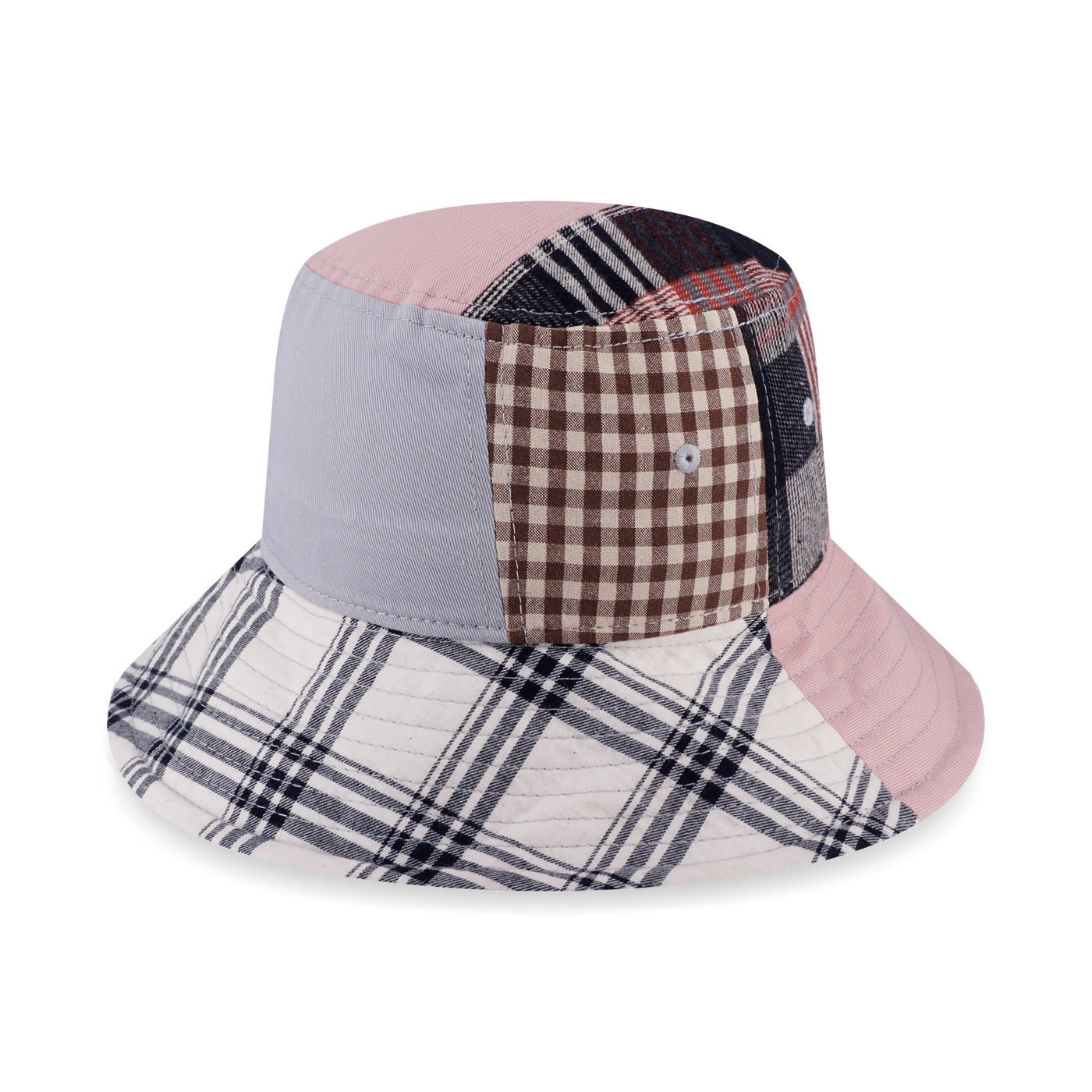 NEW ERA PREPPY DIRTY PINK MULTI CHECKER BUCKET 03