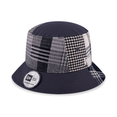 NEW ERA PREPPY BLACK MULTI CHECKER BUCKET 01