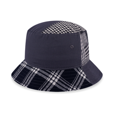 NEW ERA PREPPY BLACK MULTI CHECKER BUCKET 01