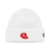 NEW ERA ORIGINATORS WHITE 4 CUFF SHORT BEANIE