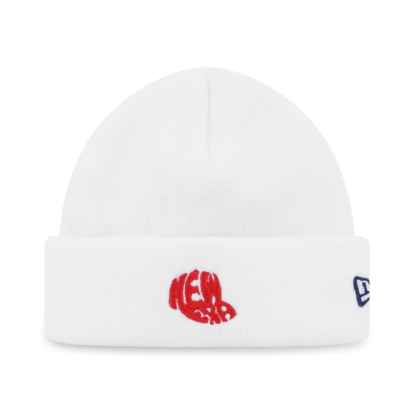 NEW ERA ORIGINATORS WHITE 4 CUFF SHORT BEANIE