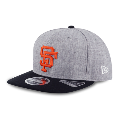 MLB SAN FRANCISCO GIANTS COOPERSTOWN BLACK VISOR HEATHER GRAY 9FIFTY OF PCV CAP