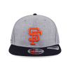 MLB SAN FRANCISCO GIANTS COOPERSTOWN BLACK VISOR HEATHER GRAY 9FIFTY OF PCV CAP