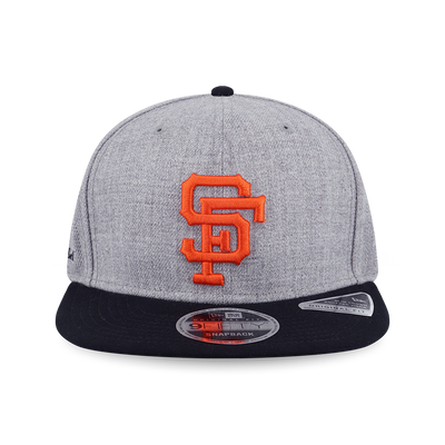 MLB SAN FRANCISCO GIANTS COOPERSTOWN BLACK VISOR HEATHER GRAY 9FIFTY OF PCV CAP