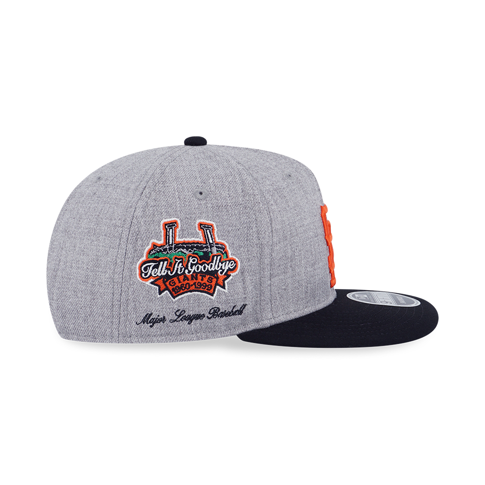 MLB SAN FRANCISCO GIANTS COOPERSTOWN BLACK VISOR HEATHER GRAY 9FIFTY OF PCV CAP