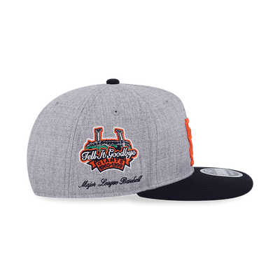 MLB SAN FRANCISCO GIANTS COOPERSTOWN BLACK VISOR HEATHER GRAY 9FIFTY OF PCV CAP