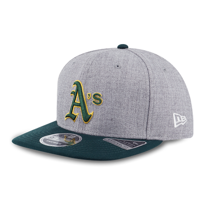 MLB OAKLAND ATHLETICS COOPERSTOWN DARK GREEN VISOR HEATHER GRAY 9FIFTY OF PCV CAP