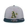 MLB OAKLAND ATHLETICS COOPERSTOWN DARK GREEN VISOR HEATHER GRAY 9FIFTY OF PCV CAP