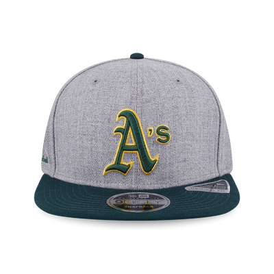 MLB OAKLAND ATHLETICS COOPERSTOWN DARK GREEN VISOR HEATHER GRAY 9FIFTY OF PCV CAP