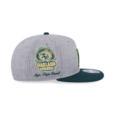 MLB OAKLAND ATHLETICS COOPERSTOWN DARK GREEN VISOR HEATHER GRAY 9FIFTY OF PCV CAP