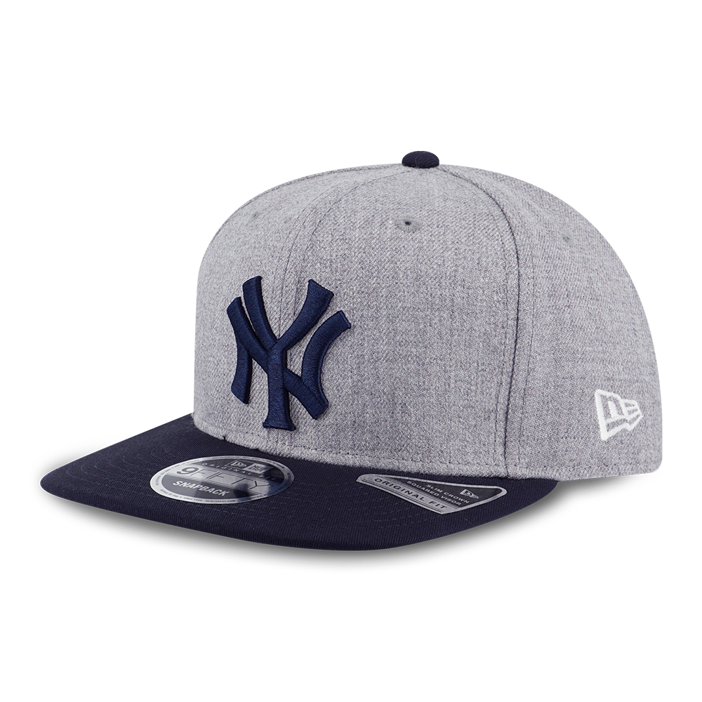 MLB NEW YORK YANKEES COOPERSTOWN NAVY VISOR HEATHER GRAY 9FIFTY OF PCV CAP