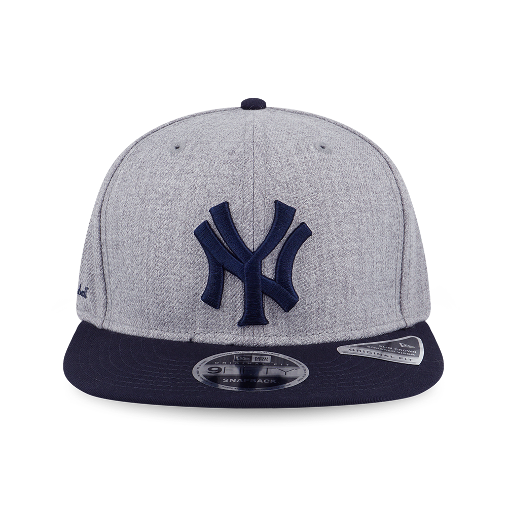 MLB NEW YORK YANKEES COOPERSTOWN NAVY VISOR HEATHER GRAY 9FIFTY OF PCV CAP