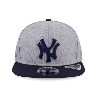 MLB NEW YORK YANKEES COOPERSTOWN NAVY VISOR HEATHER GRAY 9FIFTY OF PCV CAP