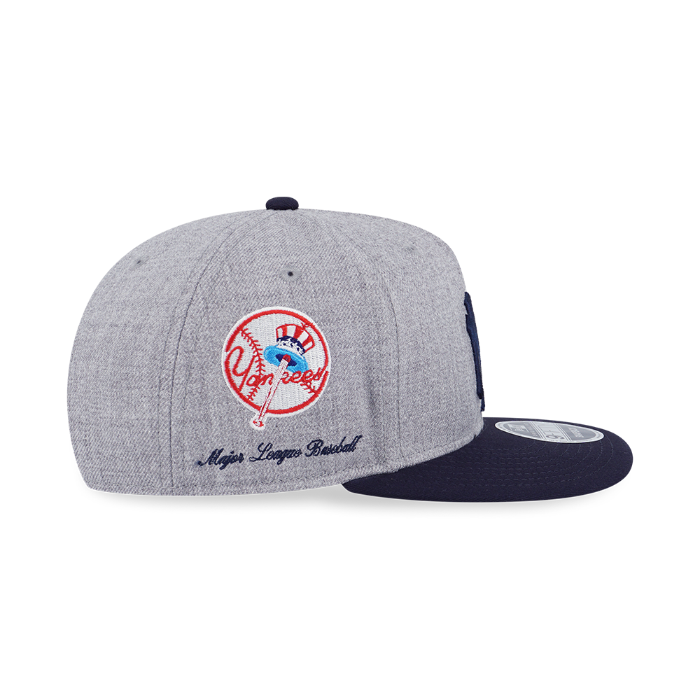 MLB NEW YORK YANKEES COOPERSTOWN NAVY VISOR HEATHER GRAY 9FIFTY OF PCV CAP