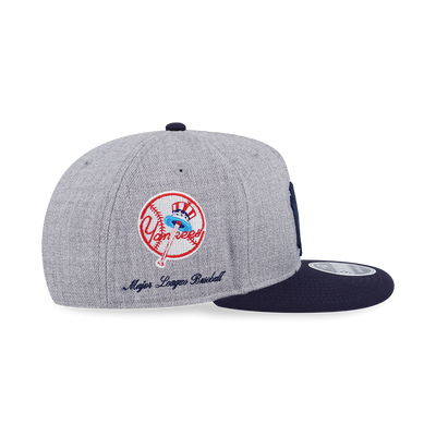 MLB NEW YORK YANKEES COOPERSTOWN NAVY VISOR HEATHER GRAY 9FIFTY OF PCV CAP