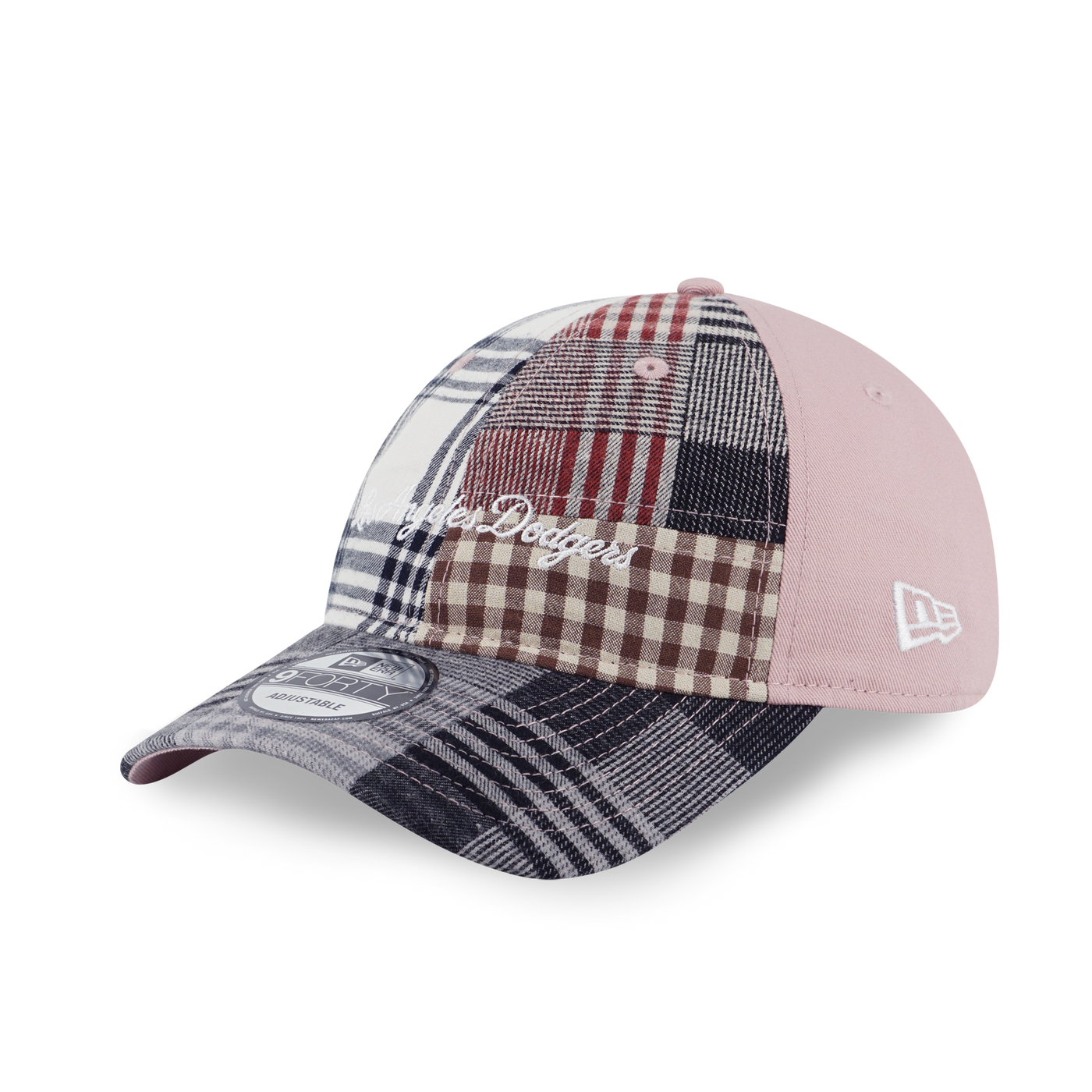 LOS ANGELES DODGERS PREPPY DIRTY PINK MULTI CHECKER 9FORTY UNST CAP