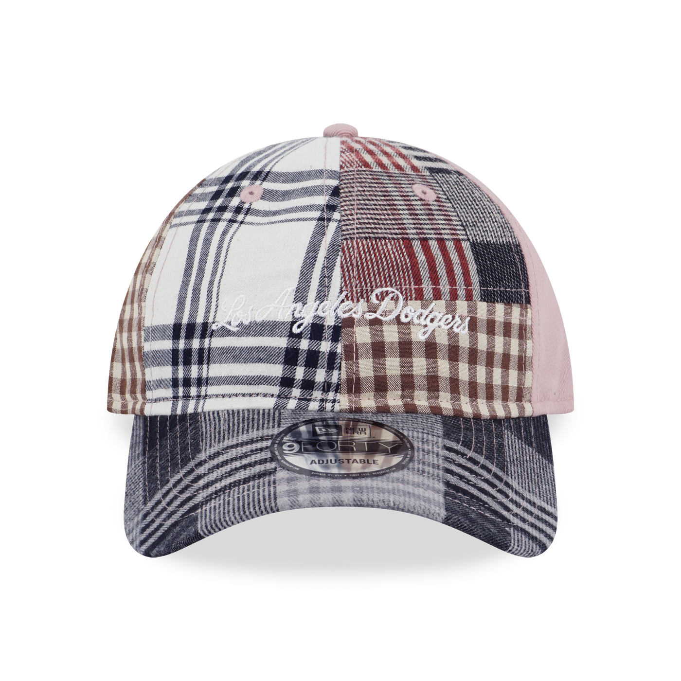 LOS ANGELES DODGERS PREPPY DIRTY PINK MULTI CHECKER 9FORTY UNST CAP