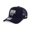 NEW ERA BASKETBALL CLUB NYC NAVY 9FORTY AF TRUCKER CAP