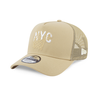 NEW ERA BASKETBALL CLUB NYC OATMILK 9FORTY AF TRUCKER CAP