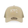 NEW ERA BASKETBALL CLUB NYC OATMILK 9FORTY AF TRUCKER CAP