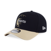 NEW ORLEANS SAINTS NFL OVERSIZED VEGAS GOLD VISOR BLACK 9FORTY AF CAP