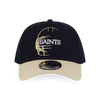 NEW ORLEANS SAINTS NFL OVERSIZED VEGAS GOLD VISOR BLACK 9FORTY AF CAP