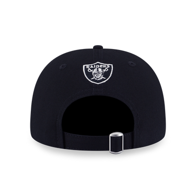 LAS VEGAS RAIDERS NFL OVERSIZED SNOW GRAY VISOR BLACK 9FORTY AF CAP