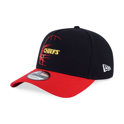 KANSAS CITY CHIEFS NFL OVERSIZED RED VISOR BLACK 9FORTY AF CAP